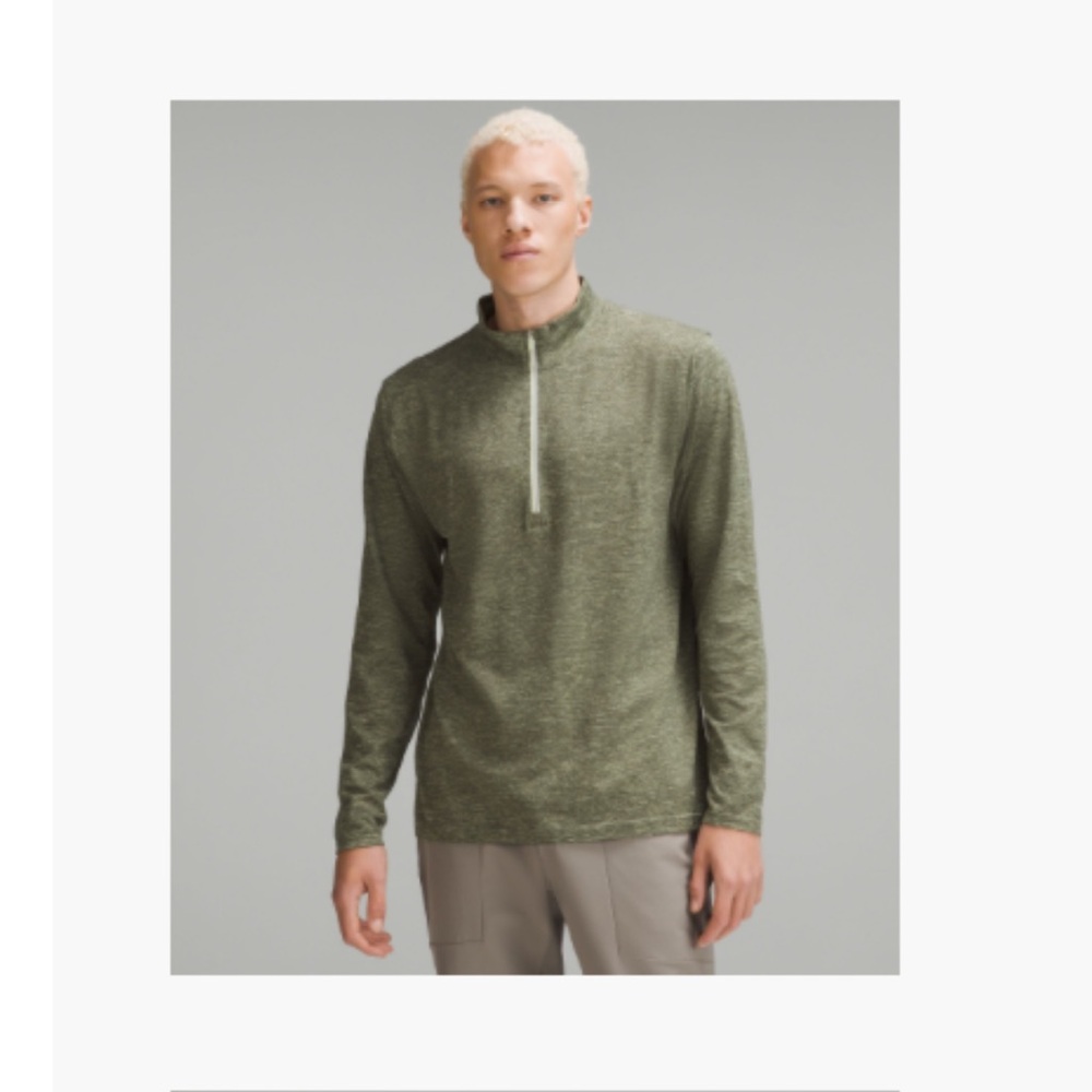 Lululemon NWT Olive Green Quarter-Zip Men’s Sweater